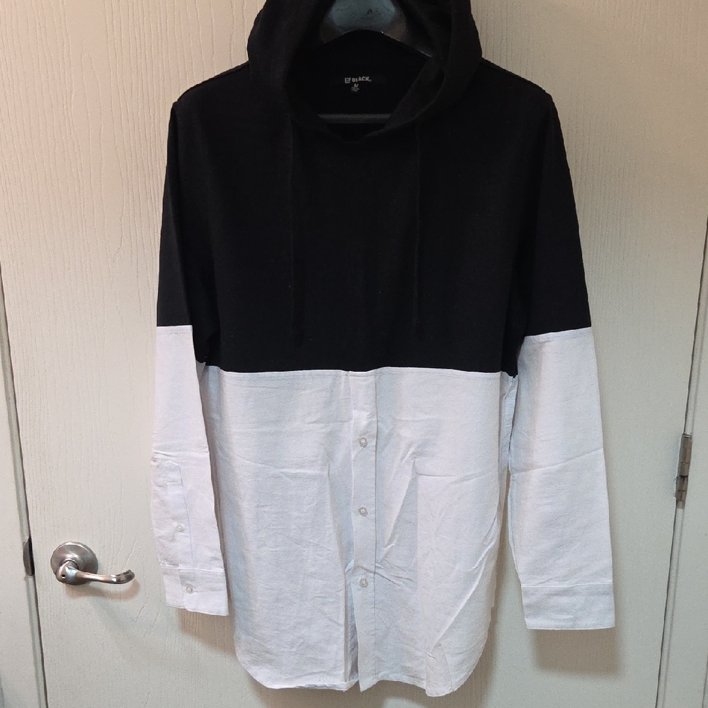 Black Label Black and White Hoodie Shirt